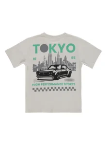 Civil Boys Tokyo Printed 10/13 Y T-Shirt - Dark Stone Color - Image 2
