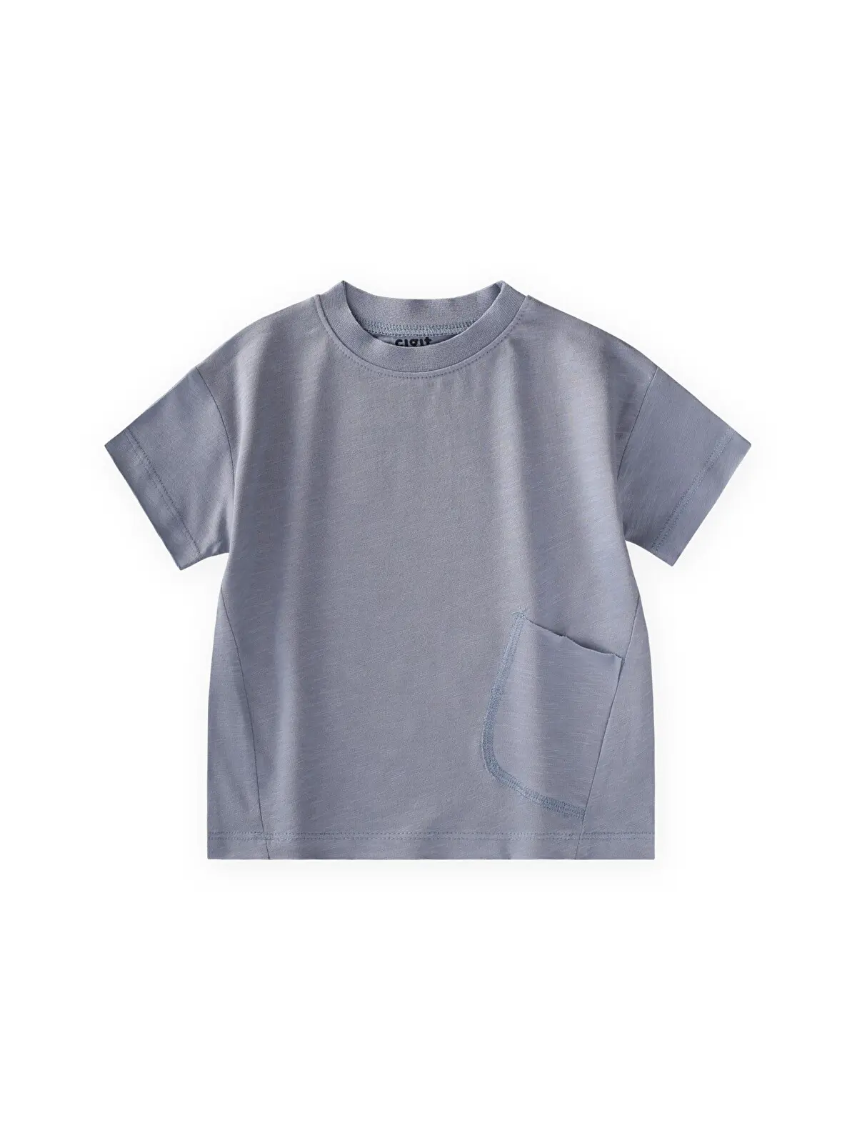 S000556103-17234_1 Cigit T-Shirt 1/8 Y Pastel BLUE - Image 1