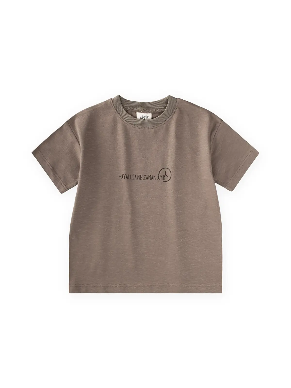 S000562871-26429_1 Cigit Slogan Printed T-Shirt 2/10 Y Mink - Image 1