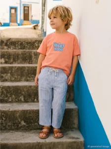 Civil Boys Vacay Mood 2/5 Y T-Shirt - Yellow - Image 3