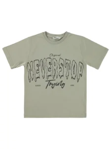 Civil Boys Never Stop Printed 10/13 Y T-Shirt - Mustard - Image 3
