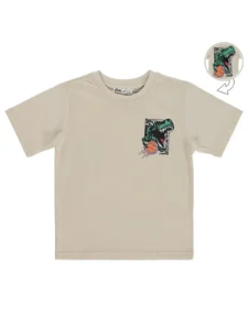 Civil Boys Rex Dinosaur Printed 2/5 Y T-Shirt - Green - Image 3