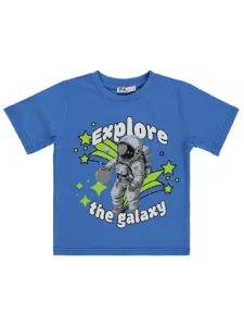 Civil Boys EXPLORE ASTRONOT Printed 2/5 Y T-Shirt - Ecru - Image 3