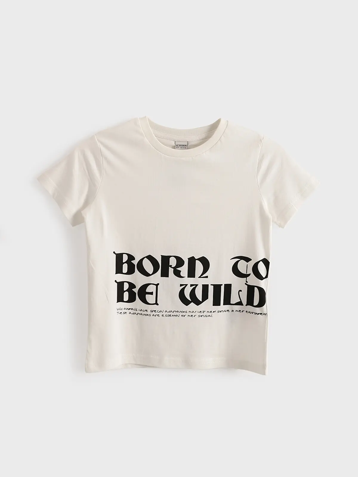 S58860Z4-FDV_1 LCW Kids Ecru Crew Neck Boys' T-Shirt - Image 1