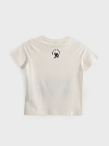 LCW Kids Ecru Crew Neck Boys' T-Shirt - Image 2