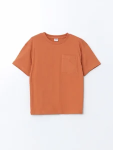 LCW Kids Orange Crew Neck Boys' T-Shirt