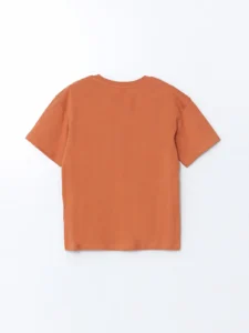 LCW Kids Orange Crew Neck Boys' T-Shirt - Image 2