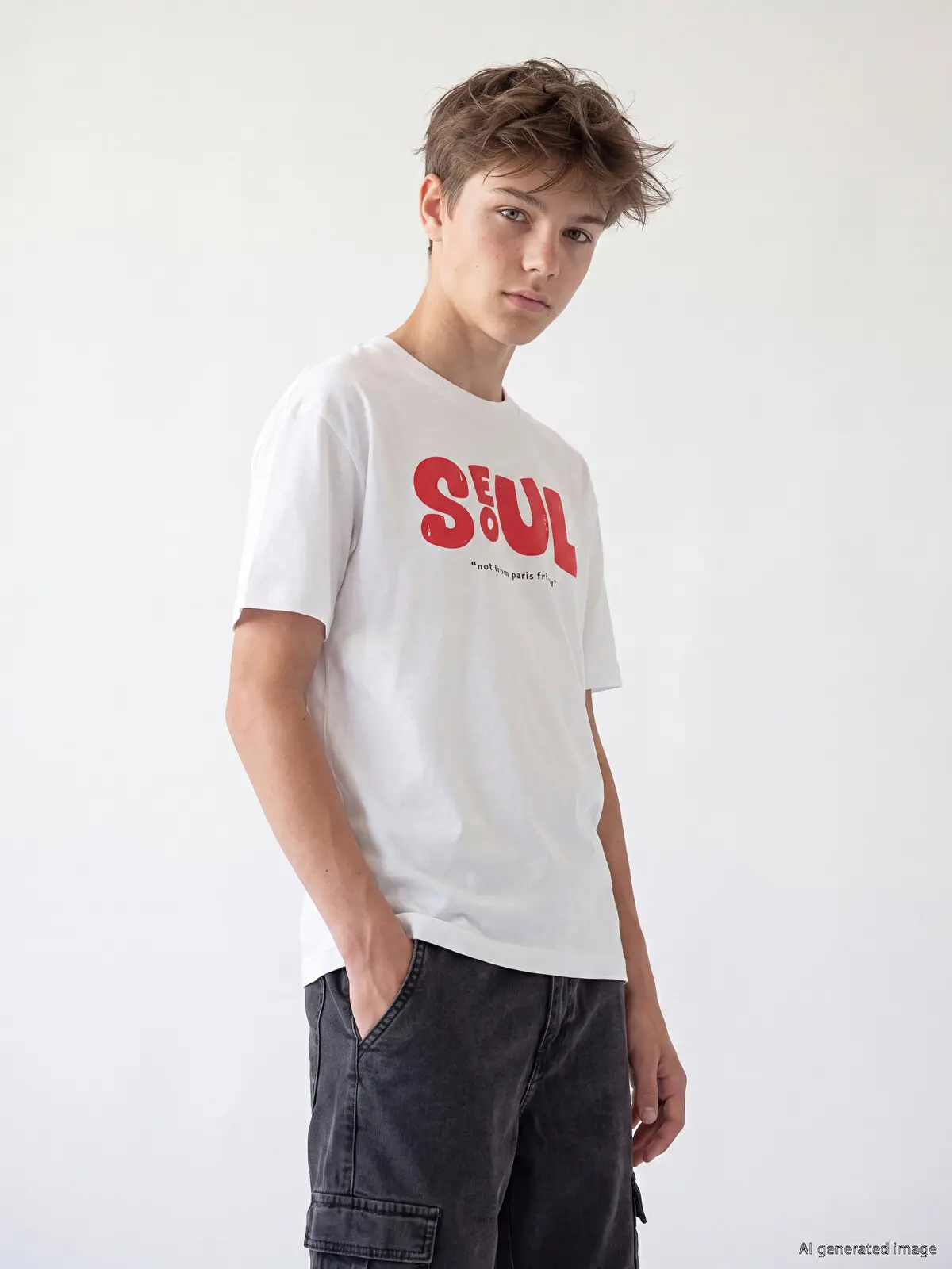 S5BQ51Z4-Q6K_1 LCW Kids White Crew Neck Seoul Printed Boys' T-Shirt - Image 1