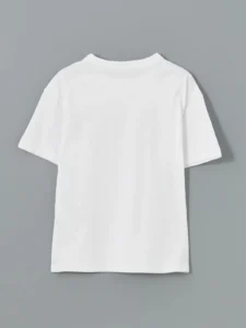 LCW Kids White Crew Neck Seoul Printed Boys' T-Shirt - Image 2
