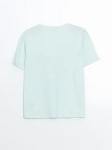 LCW Kids Green Crew Neck Boys' T-Shirt - Image 3