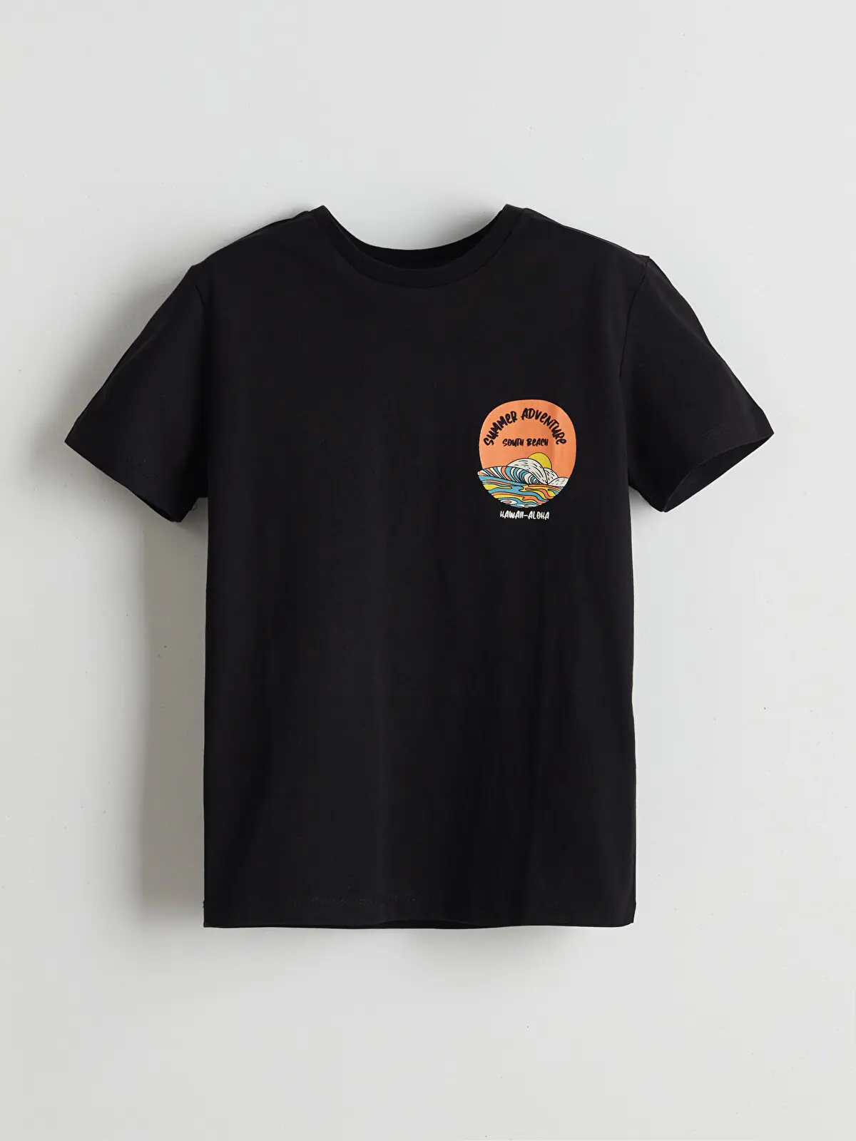 S5I130Z4-CVL_1 LCW ECO Black Crew Neck Boys' T-Shirt - Image 1