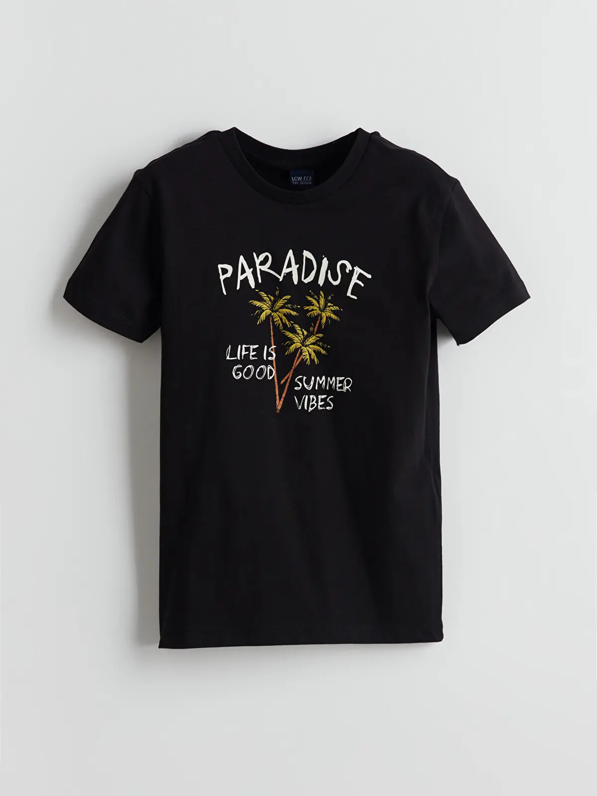 S5I132Z4-CVL_1 LCW ECO Black Crew Neck Boys' T-Shirt - Image 1