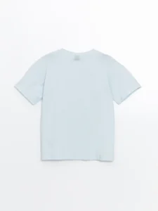 LCW ECO Blue Crew Neck Boys' T-Shirt - Image 3