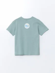 LCW ECO Blue Crew Neck Boys' T-Shirt - Image 2