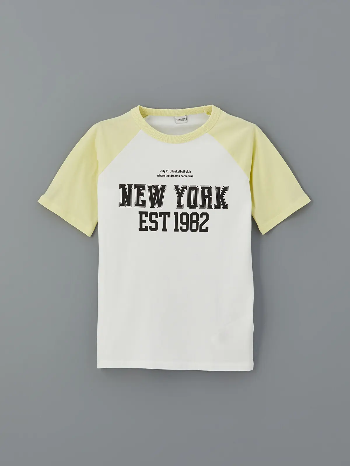 S5J267Z4-FTN_1 LCW Kids Green Crew Neck Printed Boys' T-Shirt - Image 1