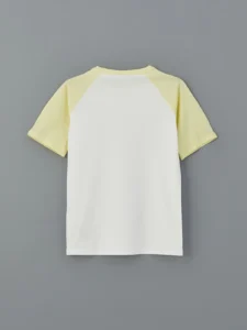 LCW Kids Green Crew Neck Printed Boys' T-Shirt - Image 3