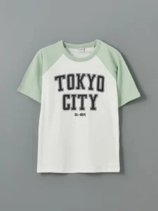 LCW Kids Green Crew Neck Printed Boys' T-Shirt