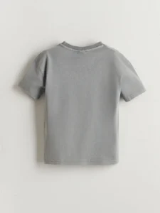 LCW Kids Gray Crew Neck Printed Boys' T-Shirt - Image 2