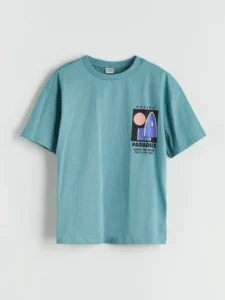LCW Kids Green Crew Neck Boys' T-Shirt - Image 3