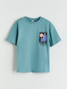 LCW Kids Green Crew Neck Boys' T-Shirt - Image 4