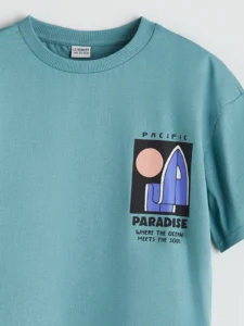 LCW Kids Green Crew Neck Boys' T-Shirt - Image 6