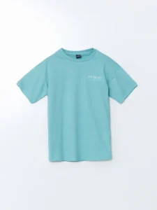 LCW Kids Green Crew Neck Boys' T-Shirt