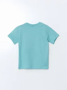 LCW Kids Green Crew Neck Boys' T-Shirt - Image 3