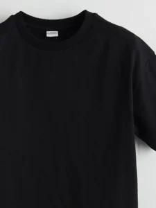 LCW Kids Black Rahat Pattern Crew Neck Basic Boys' T-Shirt - Image 3