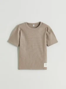 LCW Kids Brown Crew Neck Printed Boys' T-Shirt