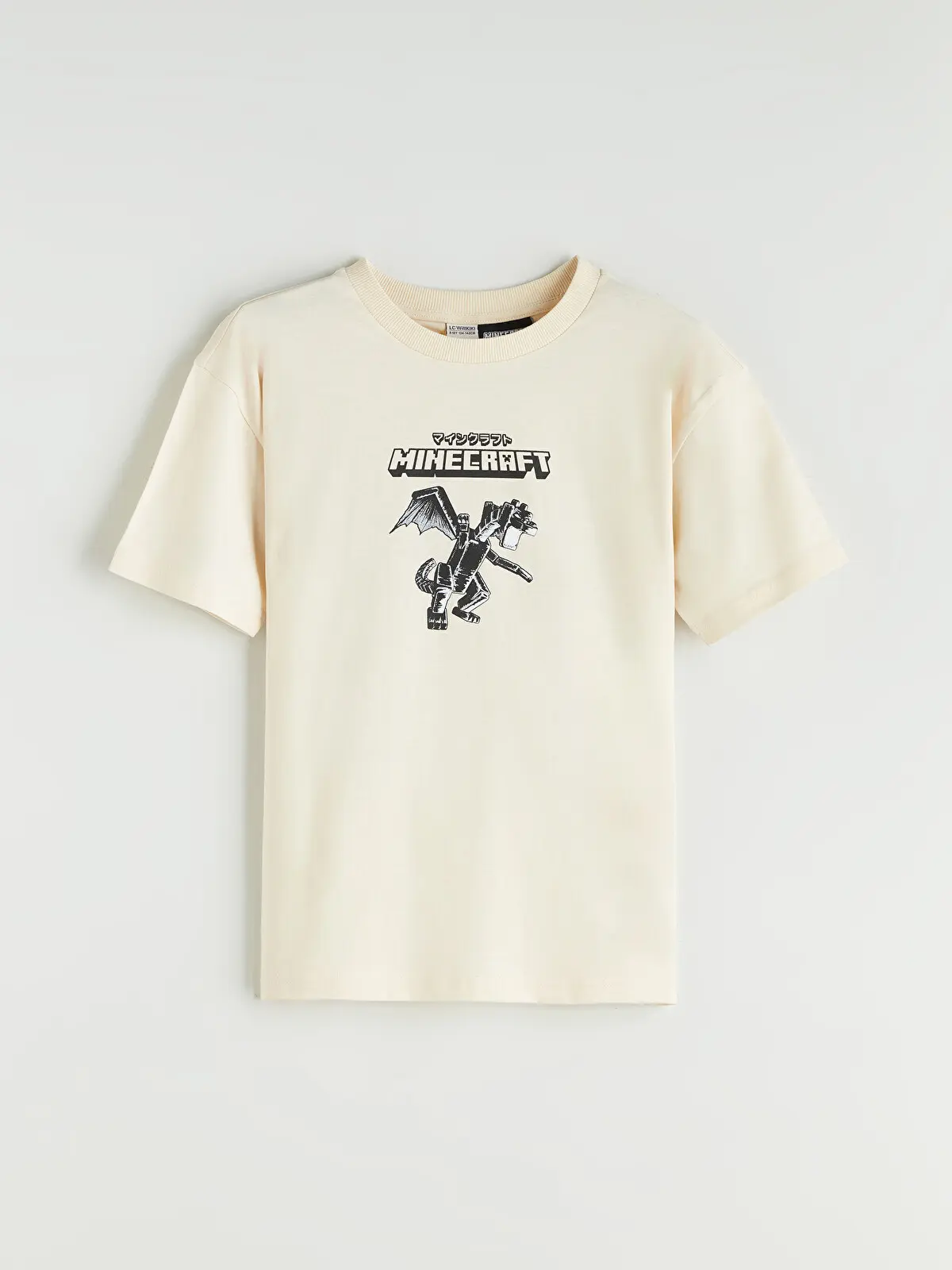 S5QY69Z4-FWM_1 LCW Kids Beige Minecraft Printed Boys' T-Shirt - Image 1