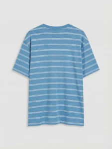 LCW Kids Blue Crew Neck Striped Boys' T-Shirt - Image 3