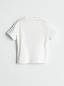 LCW Kids White Crew Neck Printed Boys' T-Shirt - Image 2