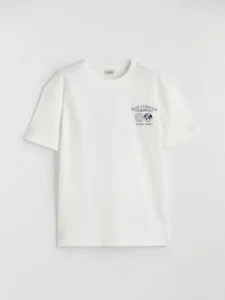 LCW Kids White Printed Boys' T-Shirt - Image 2