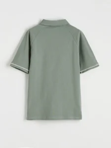 LCW Kids Khaki Polo Shirt Collar Boys' Pique T-Shirt - Image 3
