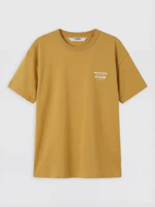 LCW Kids Yellow Crew Neck NYC Printed Boys' T-Shirt - Image 2