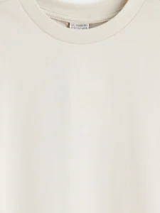 LCW Kids Beige Crew Neck Basic Boys' T-Shirt - Image 4