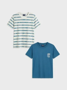 LCW Kids Ecru Crew Neck Boys' T-Shirt 2 Sets - Image 4