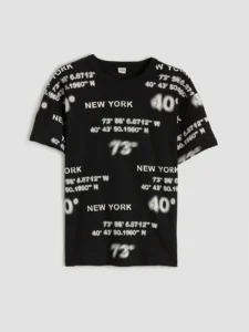LCW Kids Black Boys' New York Printed T-Shirt - Image 2