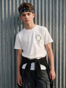 LCW Kids White Printed Boys' T-Shirt - Image 2