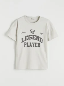 LCW Kids Beige Crew Neck Printed Boys' T-Shirt - Image 4