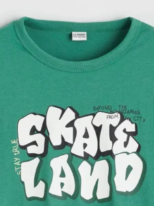 LCW Kids Green Printed Boys' T-Shirt - Image 4