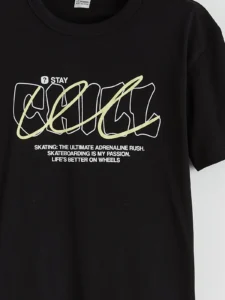 LCW Kids Black Printed Boys' T-Shirt - Image 4