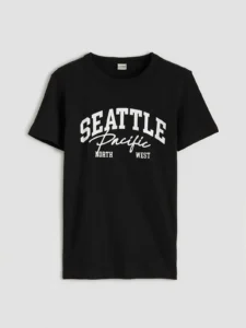 LCW Kids Black Crew Neck Printed Boys' T-Shirt - Image 2
