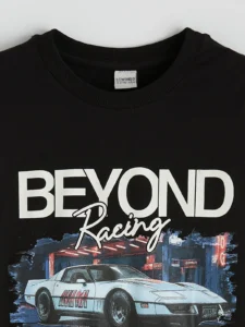 LCW Kids Black Boys' Printed T-Shirt - Image 3