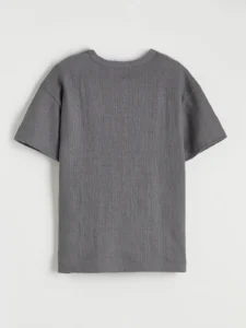 LCW Kids Gray Boys' textured T-Shirt - Image 3