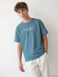 LCW Kids Green Text Printed Boys' T-Shirt