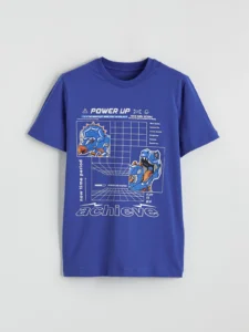 LC WAIKIKI Blue Dinozor Printed Boys' T-Shirt