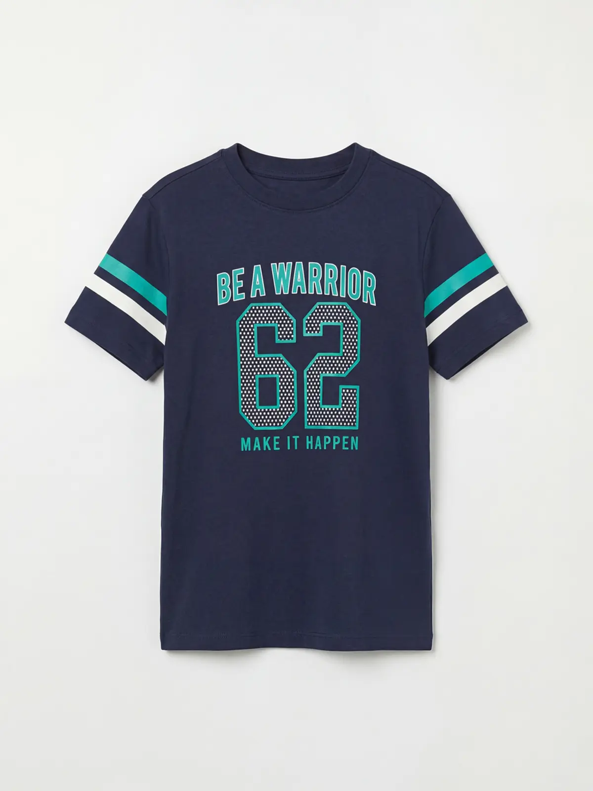 S6CE83Z4-HGJ_1 LC WAIKIKI Navy Blue Slogan Printed Boys' T-Shirt - Image 1