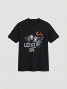 LC WAIKIKI Black Crew Neck Printed Boys' T-Shirt
