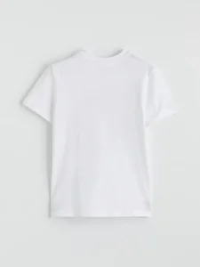 LC WAIKIKI White Crew Neck Printed Boys' T-Shirt - Image 3